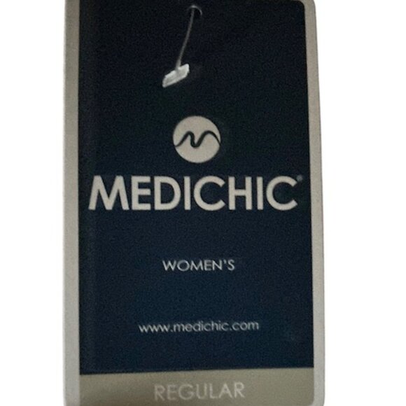 Medichic Black scrub Pants-Size M petite-NWT-Elastic/Drawstring Waist-Pockets - Picture 7 of 9